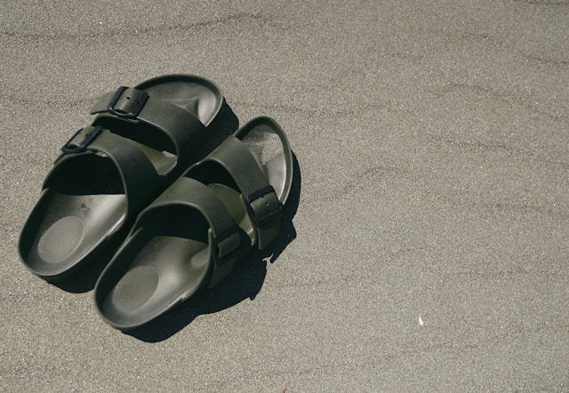 læder sandaler dame